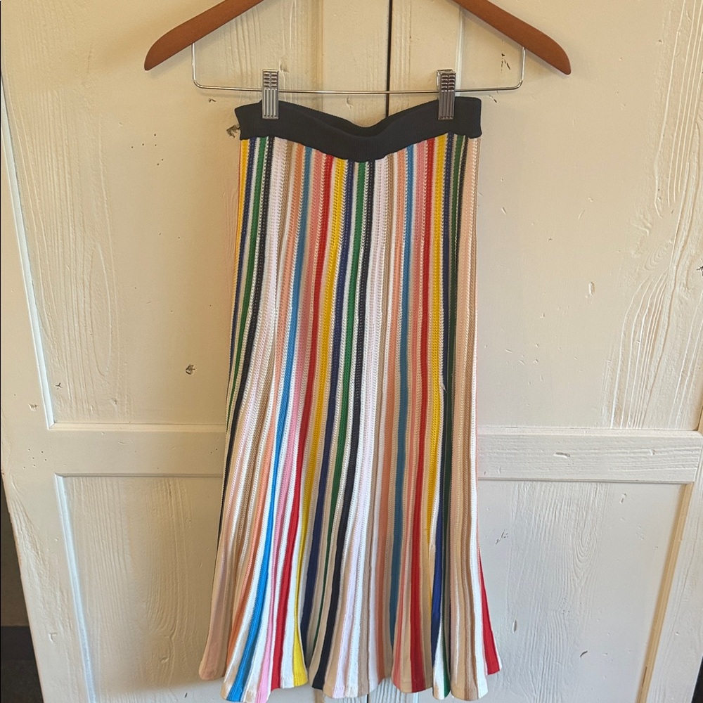 J. Crew Multicolor Striped Maxi Skirt